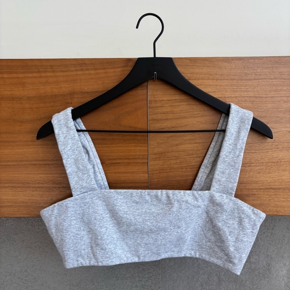 NWT WeWoreWhat Women Bandeau Top In Heather Grey, Size L - Picture 3 of 8